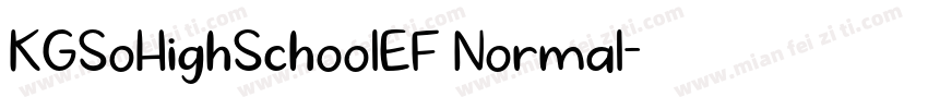 KGSoHighSchoolEF Normal字体转换